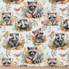 Printed Cotton BLAISE White / Orange